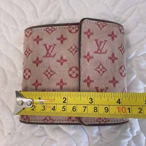 Authentic Louis Vuitton Cherry Monogram Mini Lin Canvas Compact Wallet - Picture 14 of 16